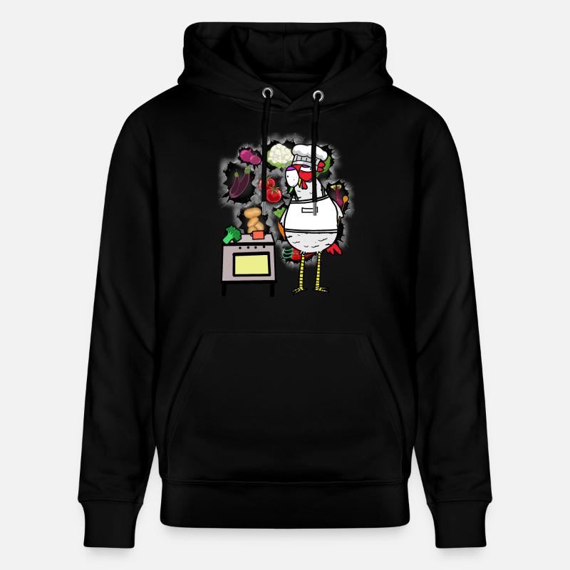 Poulet Cuisinier Cuisiniers Cuisinier - Sweat à capuche bio CRUISER Stanley/Stella Unisexe - noir