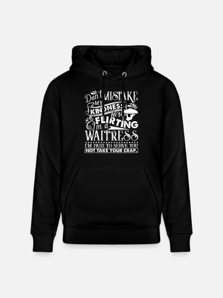 Waitress I am A Waitress - Stanley/Stella CRUISER Unisex Organic Hoodie - black