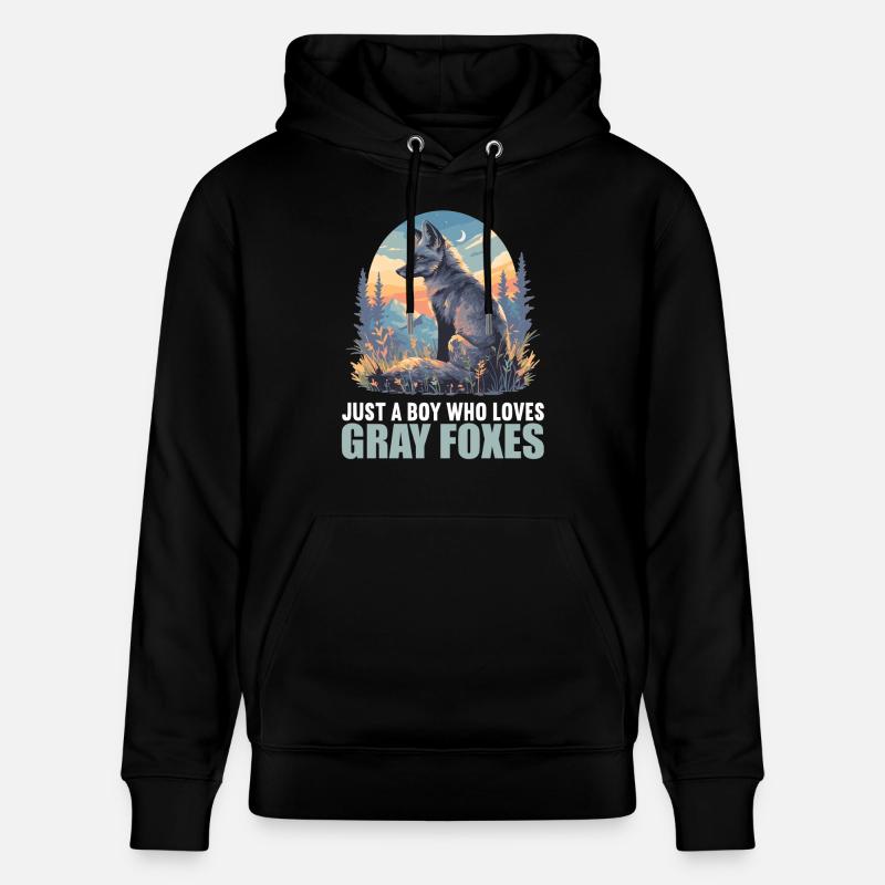 Renards gris Renard gris - Sweat à capuche bio CRUISER Stanley/Stella Unisexe - noir