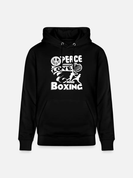 Boxing Peace Love Boxing - Stanley/Stella CRUISER Unisex Organic Hoodie - black
