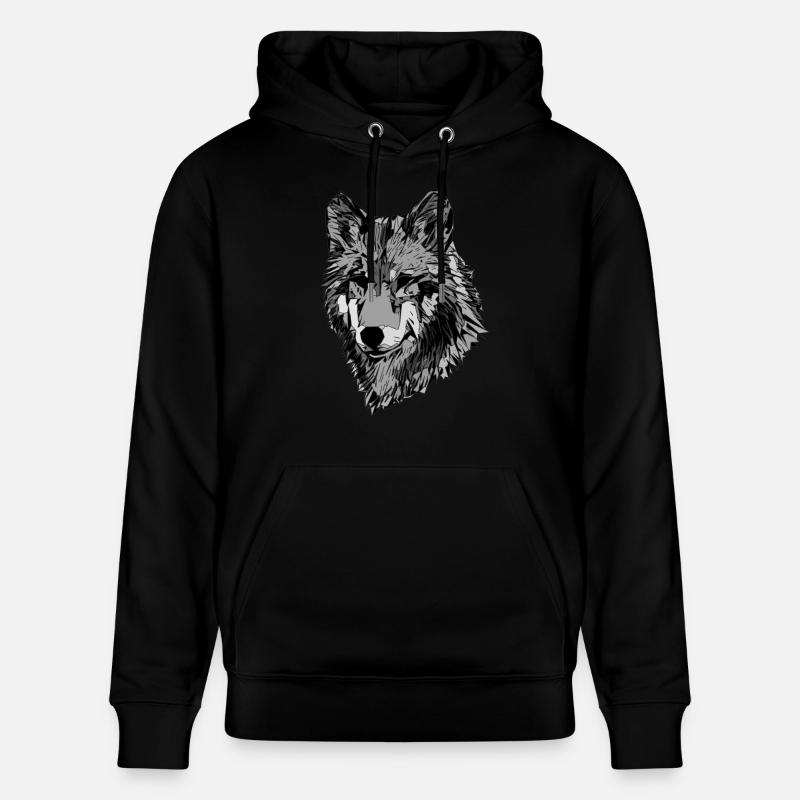 Visage abstrait de chiens - Sweat à capuche bio CRUISER Stanley/Stella Unisexe - noir