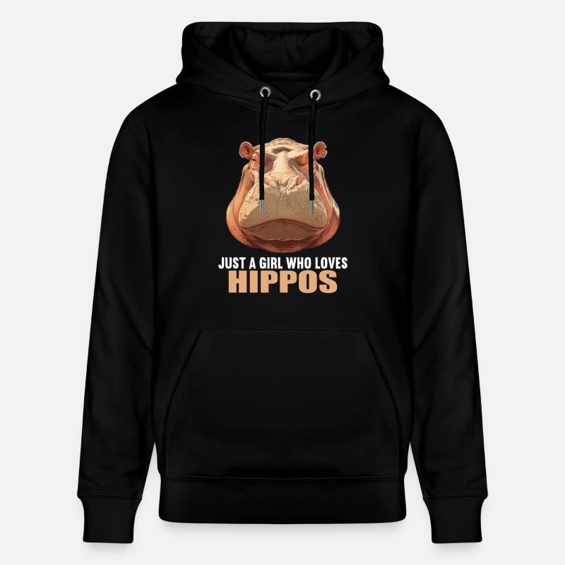 Hippopotame Hippopotame - Sweat à capuche bio CRUISER Stanley/Stella Unisexe - noir