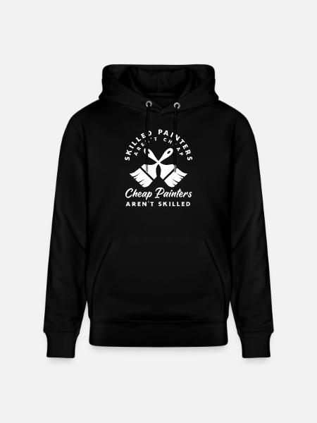 Experienced painters are not cheap - Stanley/Stella CRUISER Unisex Organic Hoodie - black