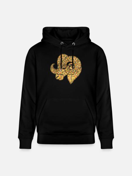 Sheep Geometric - Stanley/Stella CRUISER Unisex Organic Hoodie - black