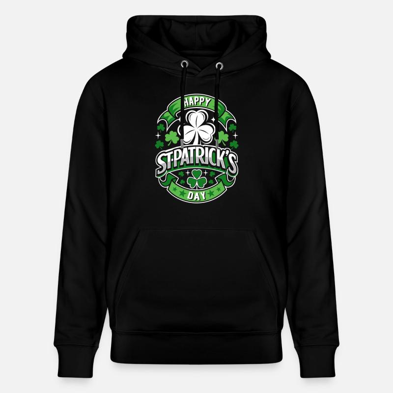 Bonne Saint-Patrick - Shamrock - Irlande - Sweat à capuche bio CRUISER Stanley/Stella Unisexe - noir