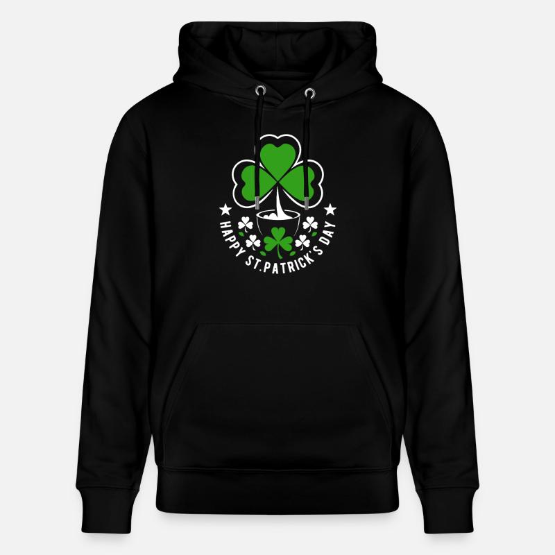 Bonne Saint-Patrick - Shamrock - Irlande - Sweat à capuche bio CRUISER Stanley/Stella Unisexe - noir