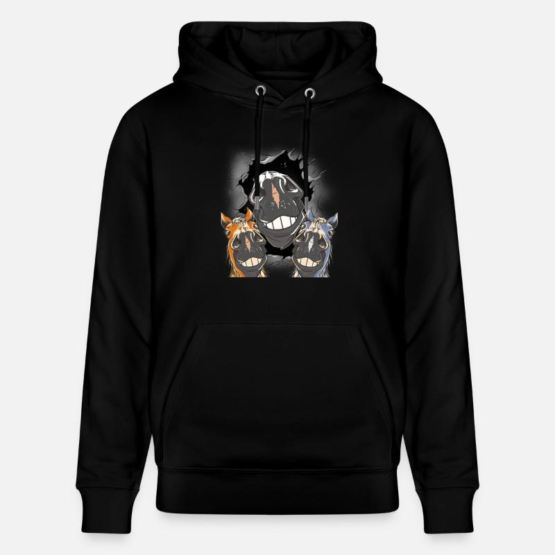 Pferd Pferde Pferdekopf - Stanley/Stella Unisex Bio-Hoodie CRUISER  - Schwarz