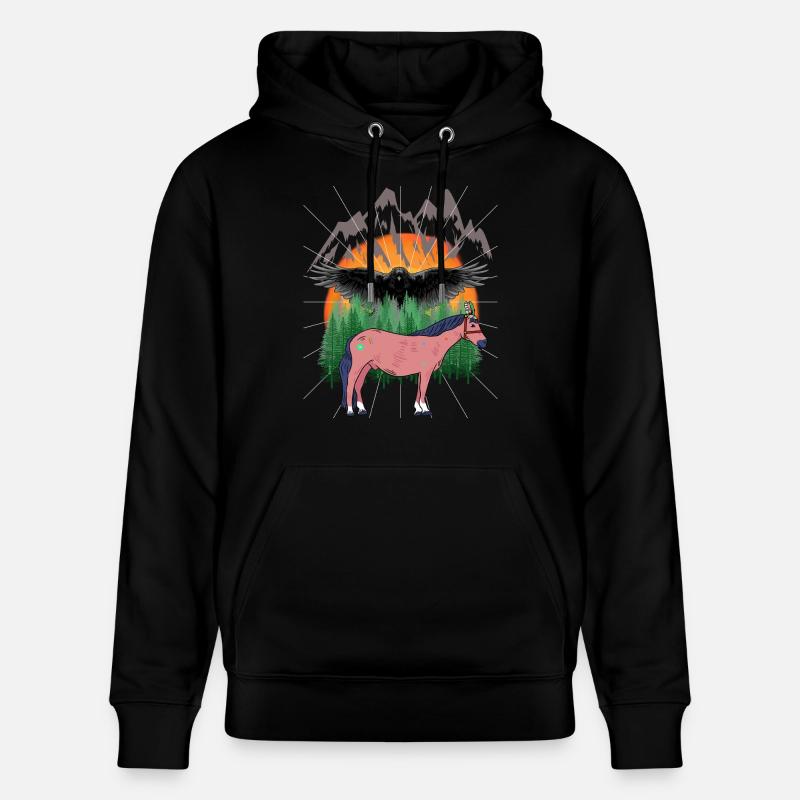 Chamanes Cheval Chevaux - Sweat à capuche bio CRUISER Stanley/Stella Unisexe - noir