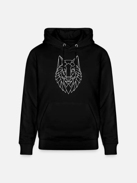 Wolf motif - Stanley/Stella CRUISER Unisex Organic Hoodie - black