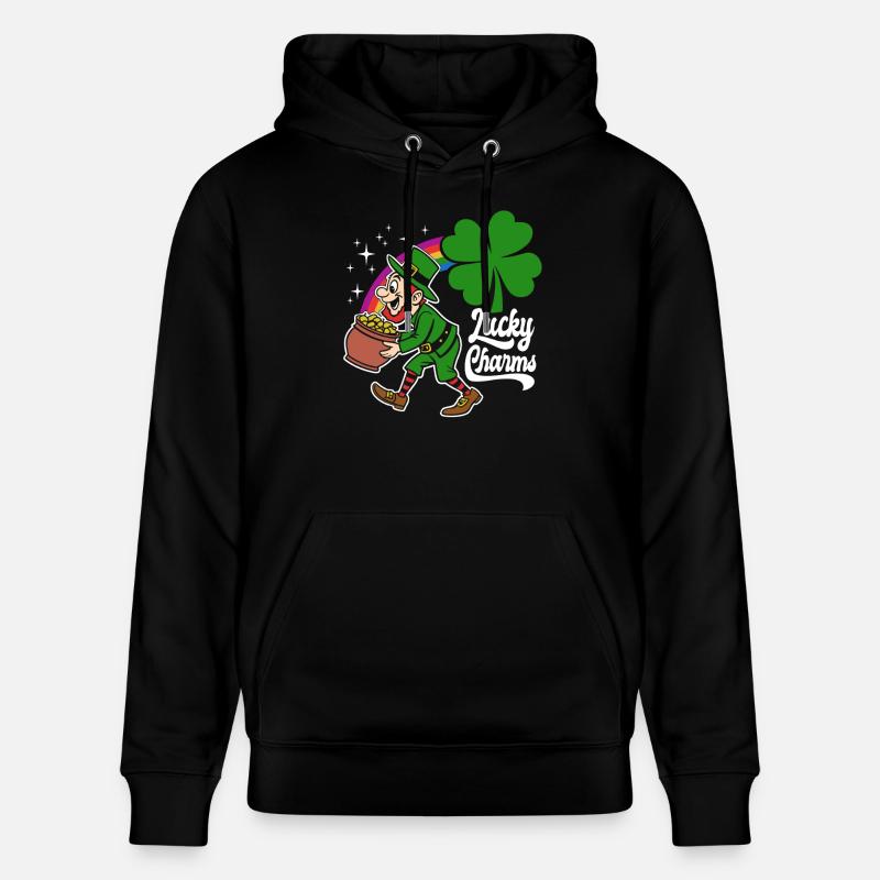 Porte-bonheur - Lutin - Saint-Patrick - Sweat à capuche bio CRUISER Stanley/Stella Unisexe - noir