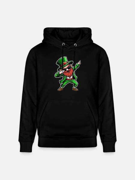 Dabbing Leprechaun - Saint-Patrick - Irlande - Sweat à capuche bio CRUISER Stanley/Stella Unisexe - noir