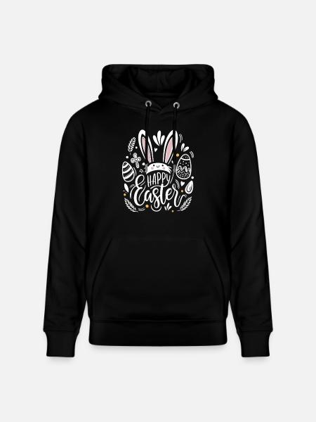Happy Easter - Osterhase - Osterei - Geschenk - Stanley/Stella Unisex Bio-Hoodie CRUISER  - Schwarz