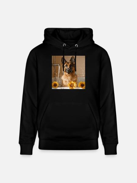 Deutscher Schäferhund - Stanley/Stella Unisex Bio-Hoodie CRUISER - Schwarz