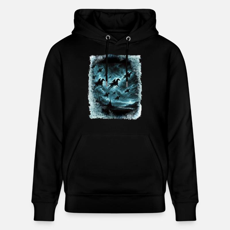 Wilde Jagd durchquert den Himmel - Stanley/Stella Unisex Bio-Hoodie CRUISER  - Schwarz