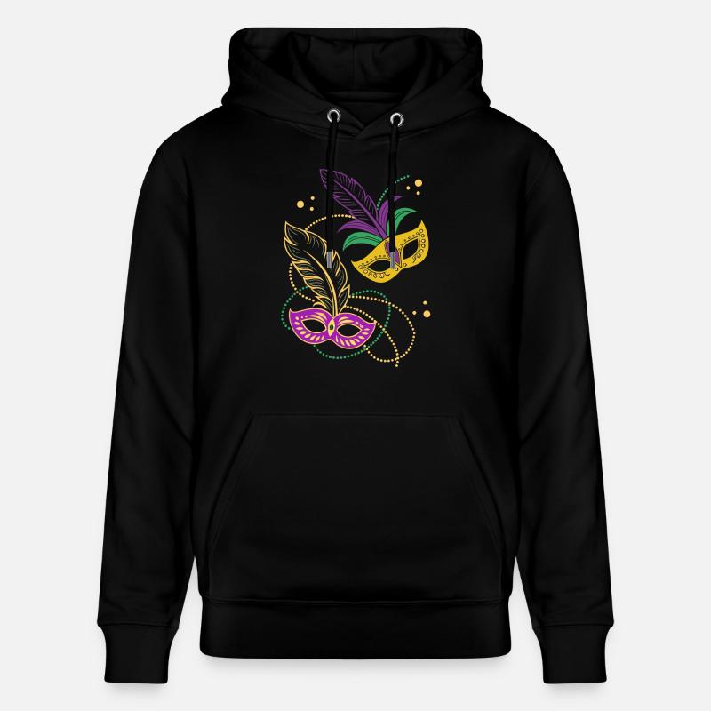 Mardi Gras - Karneval - Maske - Geschenk - Stanley/Stella Unisex Bio-Hoodie CRUISER - Schwarz