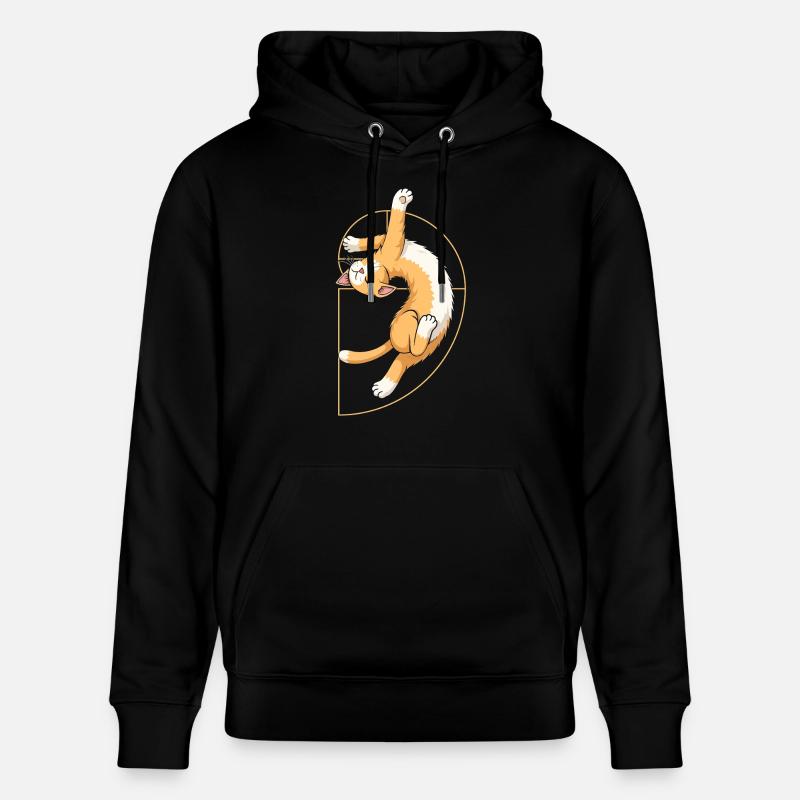 Chat en spirale de Fibonacci - Sweat à capuche bio CRUISER Stanley/Stella Unisexe - noir