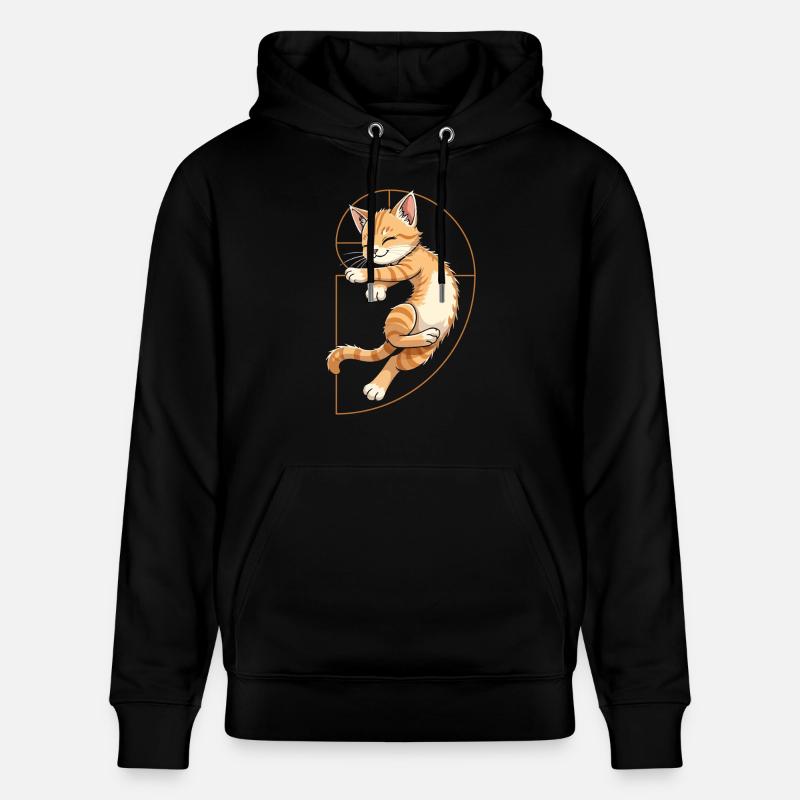 Fibonacci Katze - Stanley/Stella Unisex Bio-Hoodie CRUISER - Schwarz