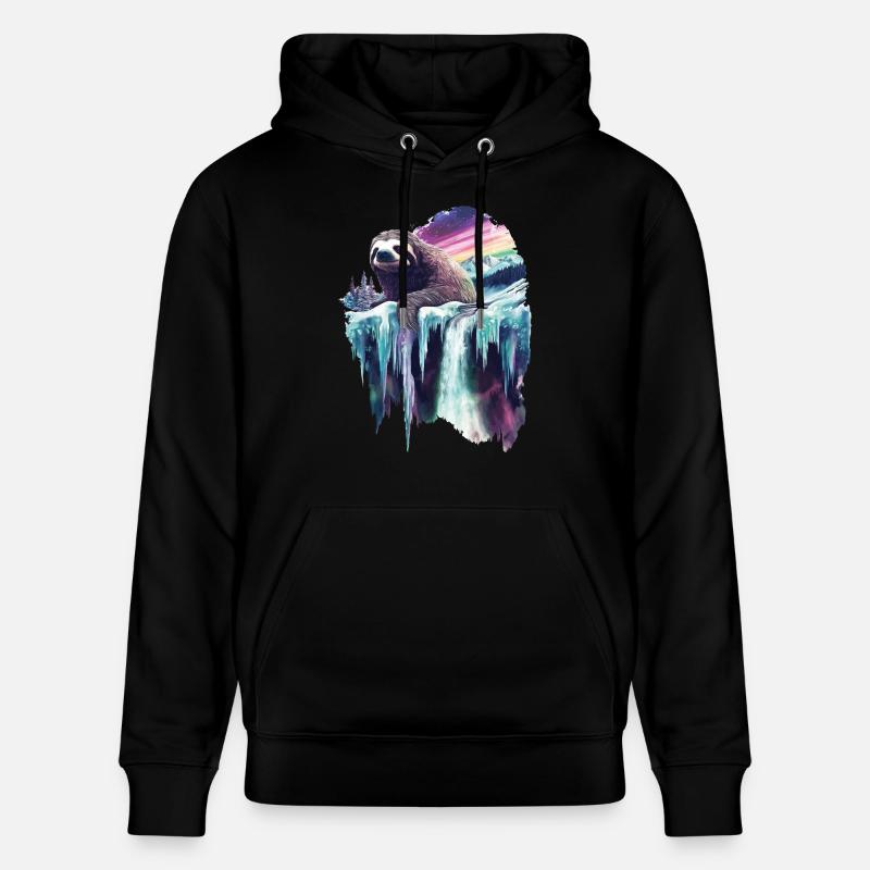Faultier - Stanley/Stella Unisex Bio-Hoodie CRUISER  - Schwarz