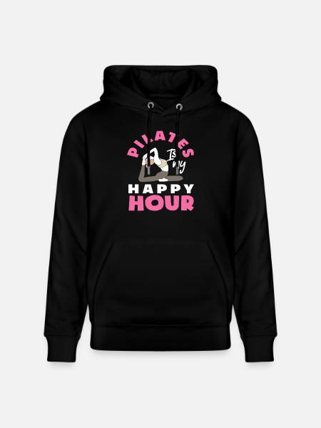 Pilates is my happy hour - Stanley/Stella CRUISER Unisex Organic Hoodie - black