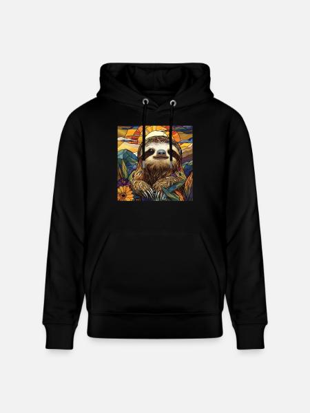 Faultier - Stanley/Stella Unisex Bio-Hoodie CRUISER  - Schwarz