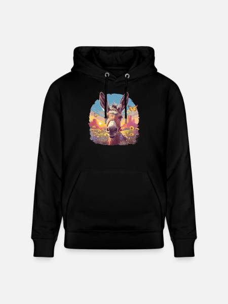 Donkey Esel - Stanley/Stella CRUISER Unisex Organic Hoodie - black