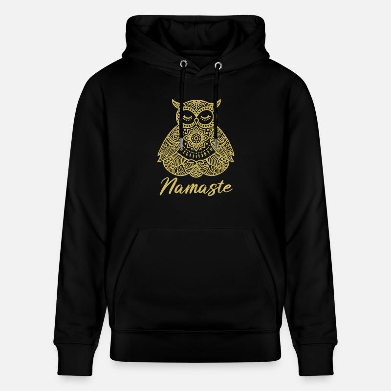 Namaste Eule Mandala - Stanley/Stella Unisex Bio-Hoodie CRUISER  - Schwarz