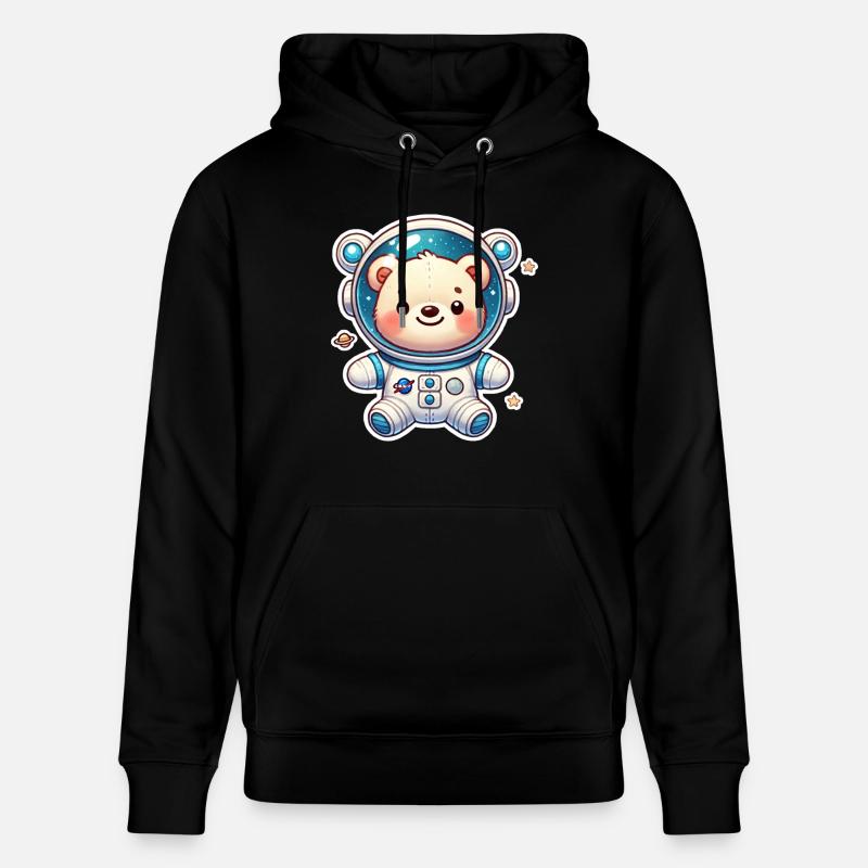 Ours en peluche astronaute - Sweat à capuche bio CRUISER Stanley/Stella Unisexe - noir