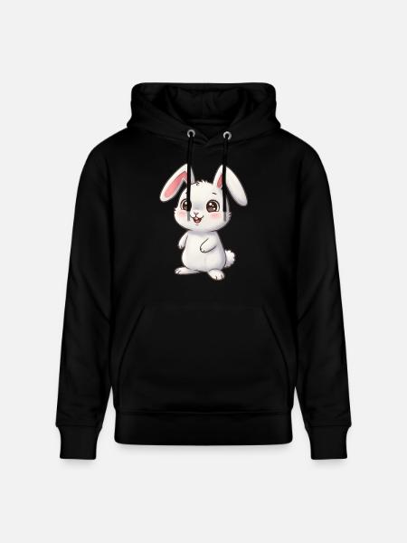 Eläin Sarjakuva Pupu - Stanley/Stella CRUISER unisex luomuhuppari - musta