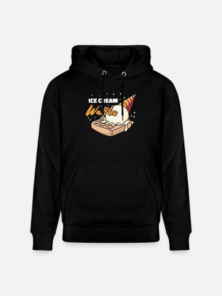 cream Waffles Syrup Breakfast waffles - Stanley/Stella CRUISER Unisex Organic Hoodie - black