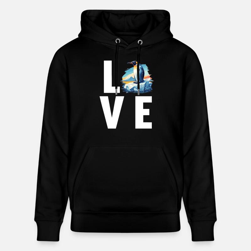 Pinguine Pinguin - Stanley/Stella Unisex Bio-Hoodie CRUISER  - Schwarz