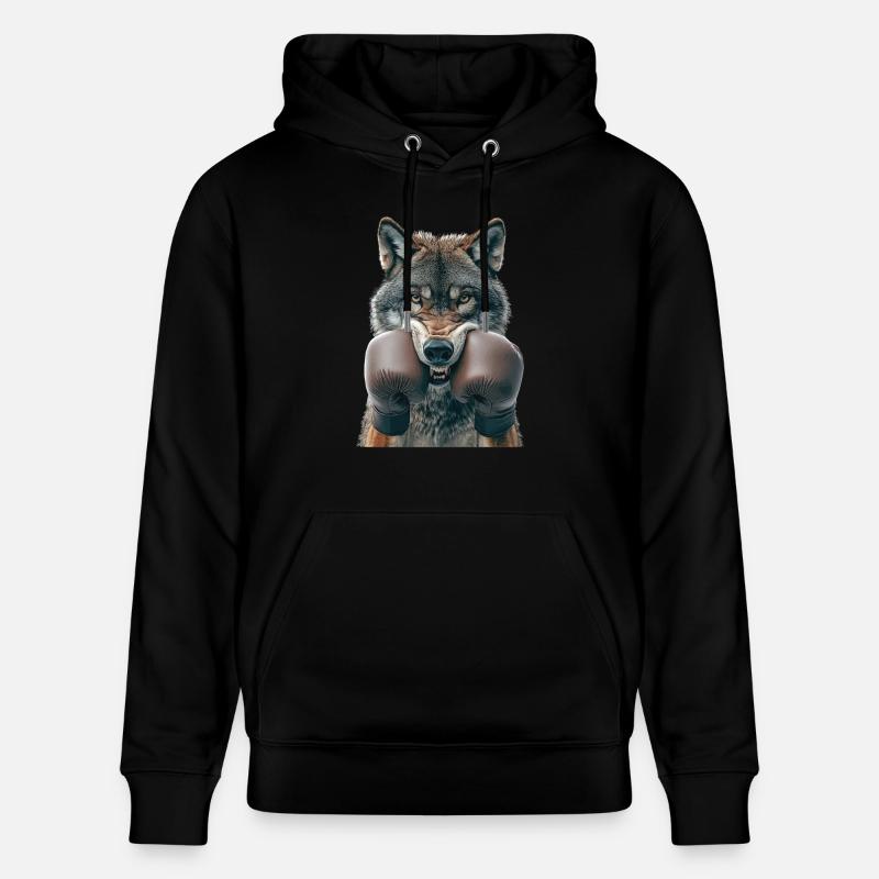 Wolf - Stanley/Stella Unisex Bio-Hoodie CRUISER  - Schwarz