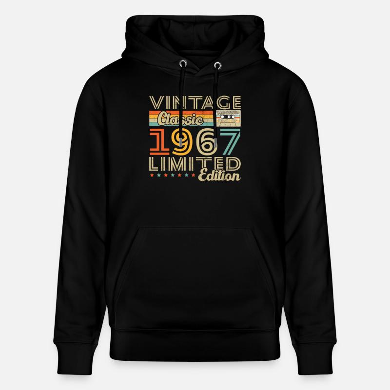 Cadeau d'anniversaire Vinatge 1967 - Sweat à capuche bio CRUISER Stanley/Stella Unisexe - noir