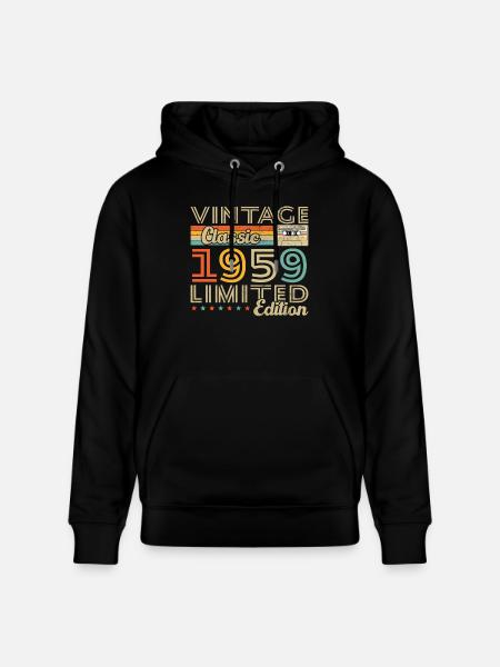 Cadeau d'anniversaire Vinatge 1959 - Sweat à capuche bio CRUISER Stanley/Stella Unisexe - noir