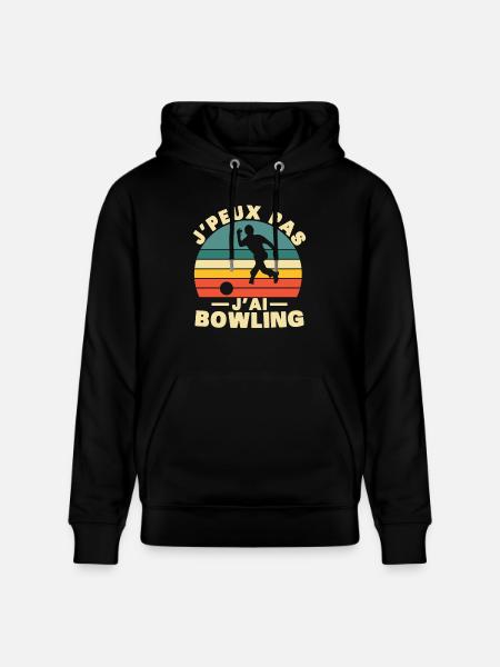I can't I bowling - Stanley/Stella CRUISER Unisex Organic Hoodie - black