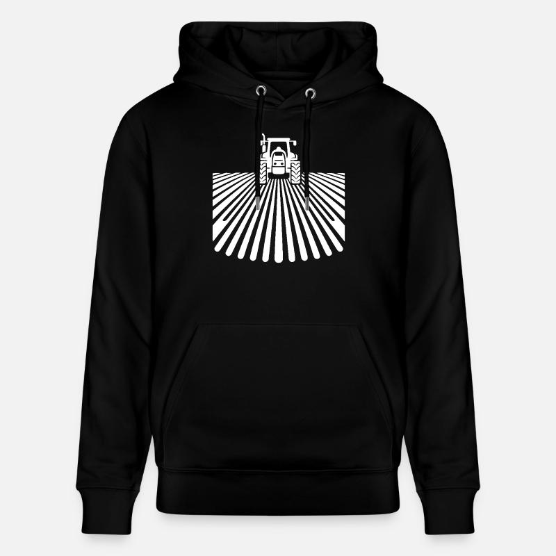 Logo agricole avec tracteur - Sweat à capuche bio CRUISER Stanley/Stella Unisexe - noir