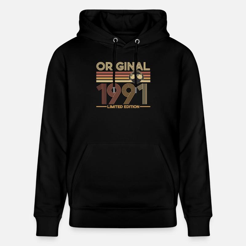 1991 - Sweat à capuche bio CRUISER Stanley/Stella Unisexe - noir