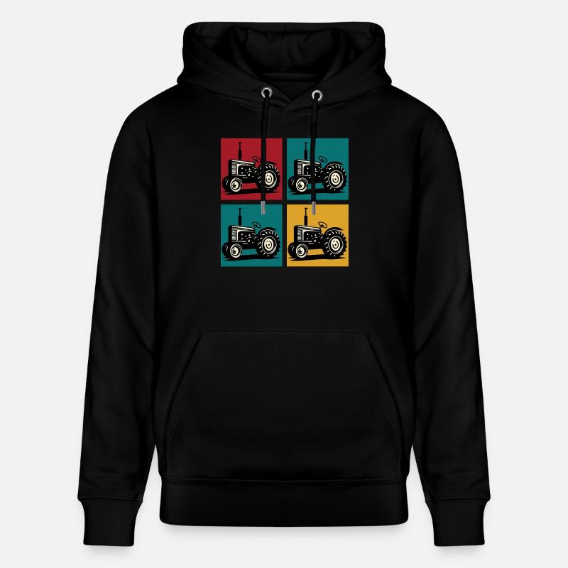 Retro-Oldtimer-Traktor - Stanley/Stella Unisex Bio-Hoodie CRUISER  - Schwarz