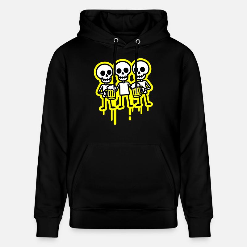 Party Crew Skeleton Bière - Sweat à capuche bio CRUISER Stanley/Stella Unisexe - noir