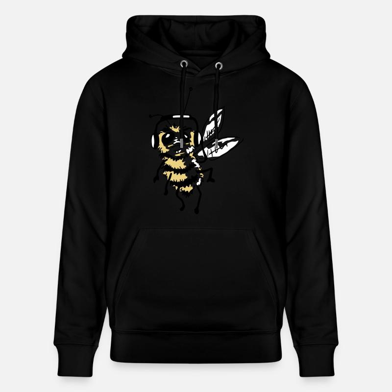 Coole Bee DJ - Musik Bug - Stanley/Stella Unisex Bio-Hoodie CRUISER  - Schwarz