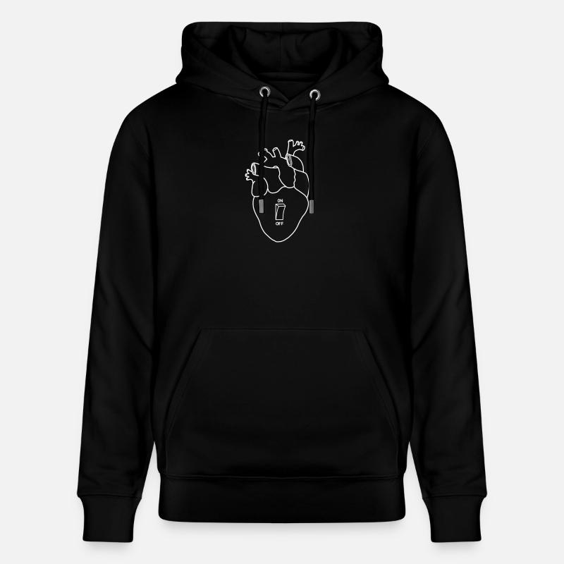 Émotion du coeur sentiment d'amour - Sweat à capuche bio CRUISER Stanley/Stella Unisexe - noir