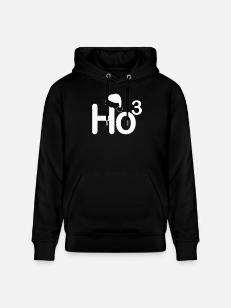 Ho3 Weihnachtslogo mit Mütze - Stanley/Stella Unisex Bio-Hoodie CRUISER - Schwarz