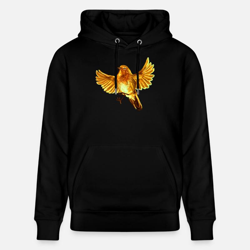 oiseau jaune - Sweat à capuche bio CRUISER Stanley/Stella Unisexe - noir