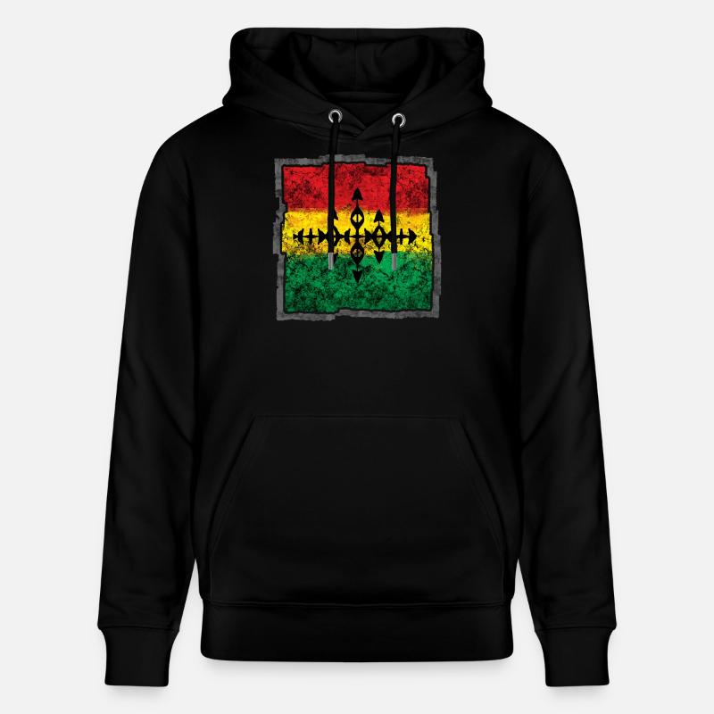 Abstraktes Reggae Färbe-Cross - Stanley/Stella Unisex Bio-Hoodie CRUISER  - Schwarz