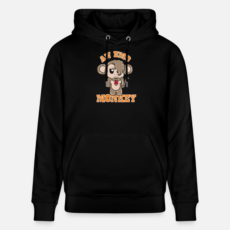 Affe Emo - Stanley/Stella Unisex Bio-Hoodie CRUISER  - Schwarz