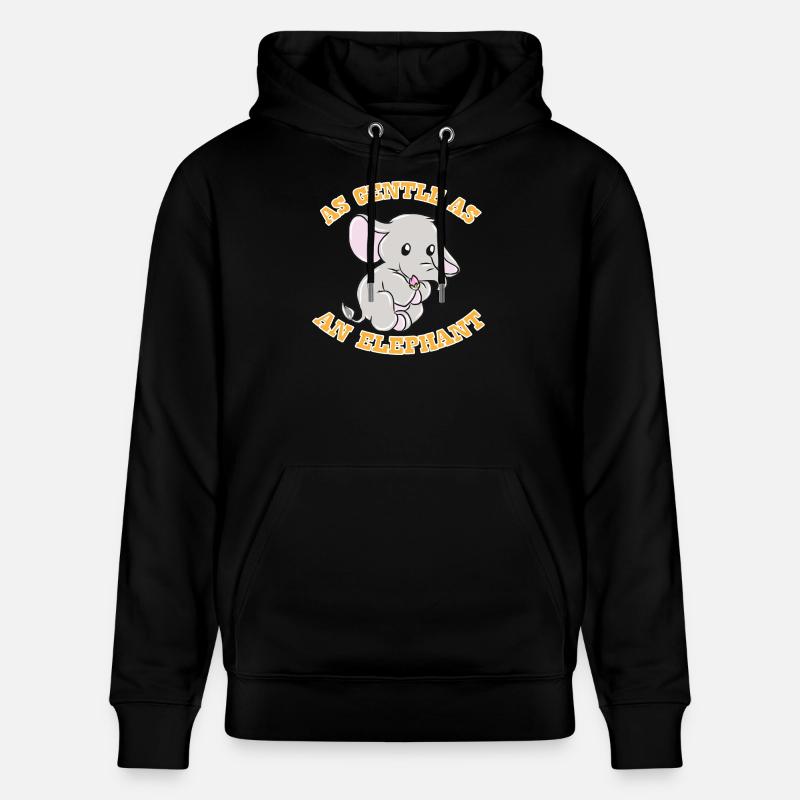 Idée cadeau éléphant - Sweat à capuche bio CRUISER Stanley/Stella Unisexe - noir