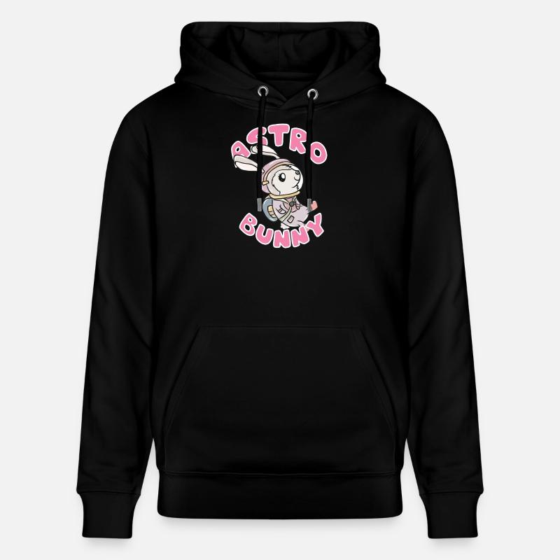 Lapin astronaute - Sweat à capuche bio CRUISER Stanley/Stella Unisexe - noir