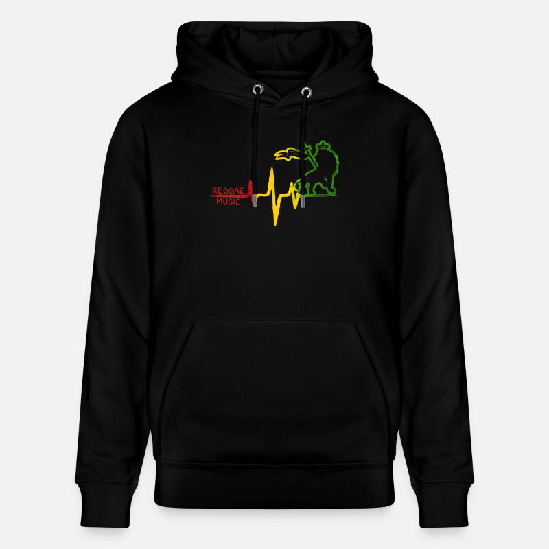 Reggae Löwe Rhythmus Icon - Stanley/Stella Unisex Bio-Hoodie CRUISER  - Schwarz