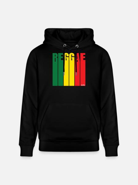 Reggae Farbblock Banner - Stanley/Stella Unisex Bio-Hoodie CRUISER - Schwarz