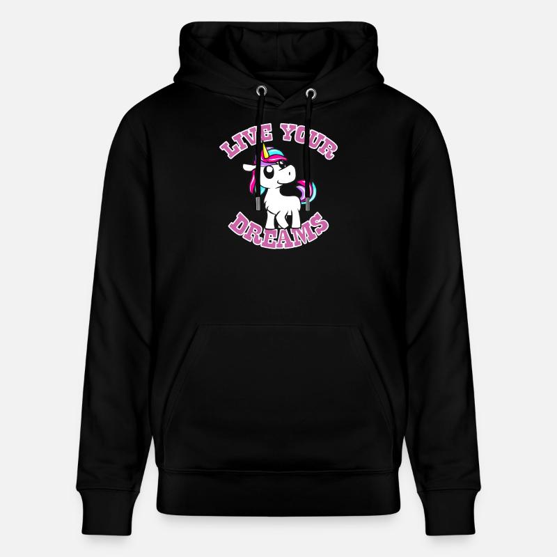 licorne - Sweat à capuche bio CRUISER Stanley/Stella Unisexe - noir