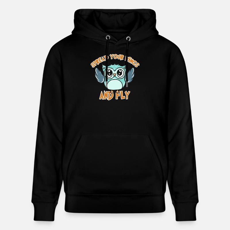 Eule - Stanley/Stella Unisex Bio-Hoodie CRUISER  - Schwarz